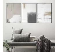 DHHXY Modern Simple Brush Strokes Line Drawing Neutral Gallery Wall Art Pastel Prints Abstract Minimalist Canvas Posters Decor(30x40cmx3/Gallery Wrap)