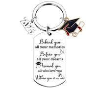 DHHYWWD Class of 2025 Graduation Gifts for Her Him, Graduation Keyring with Message 'Braver Stronger Smarter', School Leavers Gifts for Year 6/11 School, Uni Congratulations Gifts (style 2)