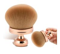 DHHYWWD Large Tanning Brush, Wide Kabuki Tan Brush for Face, Leg, and Body, Ideal for Applying Bronzer, Lotion, Tinted Cream, and Glow Products (Rose gold)