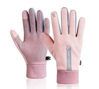 DHHYWWD Winter Warm Gloves, Windproof and Waterproof Touch Screen Running Thermal Gloves for Women Running Cycling Mountaineering Hiking Walking Driving (1 Pairs pink)