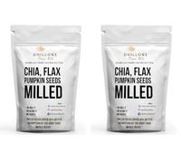 Dhillons Flour Mill Chia seeds, Flaxseeds, Pumpkin Seeds Milled Mix, 250g | Milled seeds offer better absorption of nutrients by the body compared to whole seeds | (Pack of 2)