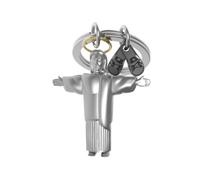 Dhink Christ the Redeemer Keyring, Chrome, One Size
