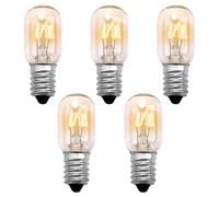 DHinkyoung 15W E14 Screw Salt Lamp Bulbs 230V, 5 Pcs Scentsy Warmer Light Bulb, Small Edison Screw SES Warm White 2700K Dimmable, T20 E14 Bulbs for Fridge Oven Microwave Sewing Machine Wax Burner