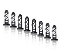 DHinkyoung 8Pcs Heavy-Duty Wheelie Bin Hinge Pins, 67mmx31mm Black Lid Fixings for 120L/240L Outdoor Trash Bins - Weatherproof & Flexible Replacement Hinges