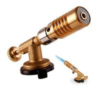 DHinkyoung Adjustable Blow Torch Portable Flame Gun Copper Blow Torch Gas Butane Torch Culinary Professional Gas Torch for Home and Outdoor Baking Cooking Camping Soldering(Gas not Included)