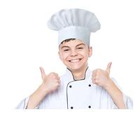 DHinkyoung Chef Hat, Adjustable Breathable Cotton Cook Hat Dustproof Catering Work Hat for Home Cooking Canteen Restaurant White