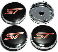 DHJKCBH 4 Pcs Car Hub Centre Caps Wheel for ST 60mm Auto Wheel Center Cover Emblem Logo Sticker Styling Accessories
