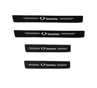 DHJKCBH 4Pcs Car Door Sill Kick Plates Protector for SsangYong Actyon Turismo Rodius Rexton Korando Carbon Fiber Car Threshold Scuff Plate Cover Door Steps Accessories