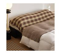 DHJKFU Sleeping Bag Liner Compact 4 Sizes Cotton Double-Layer Gauze Travel Sheets Adult Sleep Sack Breathable or Backpacking, Hotel, Camping, Hostels(Camel,130x210cm - 51"x82")