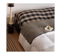 DHJKFU Sleeping Bag Liner Compact 4 Sizes Cotton Double-Layer Gauze Travel Sheets Adult Sleep Sack Breathable or Backpacking, Hotel, Camping, Hostels(Black,210x210cm - 82"x82")