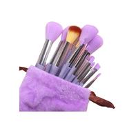 Dhjrefhhd 13 Pcs Makeup Brushes Set Foundation Brush Eyeshadow Brush Make up Brushes Set Bright Colors Easy-taken Travel Makeup Brush Set Cloth Bag (purple)