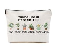 DHKG Gardening Gifts Makeup Bag Plant Gifts Cosmetic Bag Garden Gifts Zipper Pouch Plant Lover Gifts for Women Gardener, Multicolor 372, 9.61 x 7.41 inches