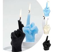 DHliIQQ Middle Finger Candle,Funny Middle Finger Scented Candles,Finger Gesture Candles,Soy Wax Hand Shaped Candle,Novelty Shaped Candles,Prank Candle Gift Home Decoration Ornaments