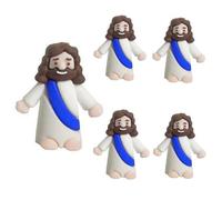 DHliIQQ Mini Jesu Figures,5PCS Little Jesus Figures Bulk,Religious Jesus Doll Christ Savior Tiny Jesus Doll,Religious Party Favors Baptism Gifts for Christmas Stuffers Party Supply