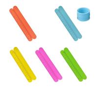 DHliIQQ Ruler Slap Bracelets for Kids,Multicolor Slap Wrist Ruler Graduated Scale Ruler Teacher Rewards,Silicone Slap Wristbands with Scale for Party Favor School Prize Gift