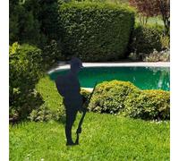 DHliIQQ Soldier Statue Stakes,Garden Decoration Stake,Soldier Silhouette Statues,Rusty Metal Soldier Decoration,Metal Courtyard Sign Statue for Garden Outdoor Lawn Decoration