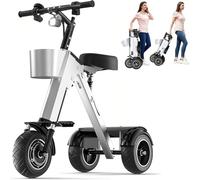 DHMYDPDZ 3-Wheel Electric Scooter with Seat, Mobility Scooters for Adults,Foldable Lightweight 3-Wheel Mobility Scooter - 400W Motor,15 Max Speed,10 Inch City Tire,Mobility Escooter for Seniors