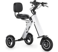 DHMYDPDZ 3 Wheel Scooter for Adults,Foldable Mobility Scooter with Seat for Adults,Lightweight Electric Scooter with Removable 36V 7.8AH Battery,Reverse Function & Key Switch for Commute and Travel