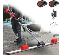 DHMYDPDZ Concrete Screed Vibratory Kit Cordless Concrete Power Trowel Wet Screed Bull Float Surfac-e Leveling Tool with Upgraded Brushless Motor & Stainless Steel Board Battery Powered 1.8M
