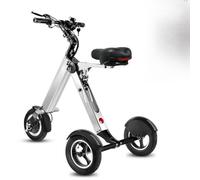 DHMYDPDZ Foldable 3 Wheel Electric Scooter with Seat for Adults and Teens Electric Trike - with Seat for Adults - 21 Miles on 1 Charge,with Removable 36V 10AH Battery, Lightweight for Travel