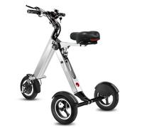 DHMYYXGS 3 Wheel Electric Scooter Adults,Foldable 3 Wheel Electric Scooter,Powered Foldable Mobility Scooter,10 Inch Pneumatic Tires Tricycle,With Removable 36v 7.8ah Battery for Commute and Travel