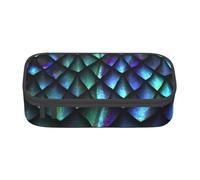 Dhnblqdp 3D Magical Dragon Scales Pattern Print Large Pencil Case for Boys Girls, Big Pencil Bag Pen Pouch Stationery Organizer Makeup Bag for Adults Office Supplies