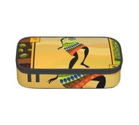 Dhnblqdp African Woman Print Large Pencil Case for Boys Girls, Big Pencil Bag Pen Pouch Stationery Organizer Makeup Bag for Adults Office Supplies