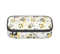 Dhnblqdp Animal Cartoon Owls Cute Print Large Pencil Case for Boys Girls, Big Pencil Bag Pen Pouch Stationery Organizer Makeup Bag for Adults Office Supplies