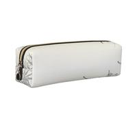 Dhnblqdp Bamboo and Cherry Blossoms Tree Zen Print Leather Pencil Case Pen Pouch Stationery Bag Organizer Storage for Student Office College Middle School Gold