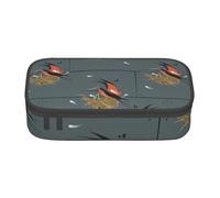 Dhnblqdp Barn Swallow in Graphite Print Large Pencil Case for Boys Girls, Big Pencil Bag Pen Pouch Stationery Organizer Makeup Bag for Adults Office Supplies