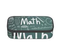 Dhnblqdp Formulas Shapes Theory Math Lesson Word Print Large Pencil Case for Boys Girls, Big Pencil Bag Pen Pouch Stationery Organizer Makeup Bag for Adults Office Supplies