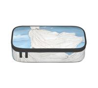 Dhnblqdp Girl On A Windy Beach Print Large Pencil Case for Boys Girls, Big Pencil Bag Pen Pouch Stationery Organizer Makeup Bag for Adults Office Supplies