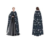 Dhnblqdp (Jellyfish Pattern) Print Halloween Hooded Cape Witch Cosplay Accessories Adult Fancy Dress Costume