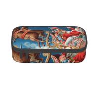 Dhnblqdp Merry Christmas Print Large Pencil Case for Boys Girls, Big Pencil Bag Pen Pouch Stationery Organizer Makeup Bag for Adults Office Supplies