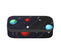 Dhnblqdp Outer Space Solar System Print Large Pencil Case for Boys Girls, Big Pencil Bag Pen Pouch Stationery Organizer Makeup Bag for Adults Office Supplies
