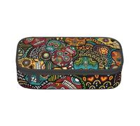 Dhnblqdp Sugar and Skulls Style Print Large Pencil Case for Boys Girls, Big Pencil Bag Pen Pouch Stationery Organizer Makeup Bag for Adults Office Supplies