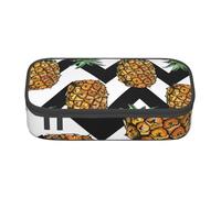 Dhnblqdp Summer Pineapple Print Large Pencil Case for Boys Girls, Big Pencil Bag Pen Pouch Stationery Organizer Makeup Bag for Adults Office Supplies