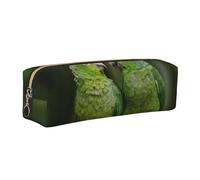 Dhnblqdp Two Parrots On Green Palm Tree Print Leather Pencil Case Pen Pouch Stationery Bag Organizer Storage for Student Office College Middle School Gold