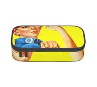 Dhnblqdp We Can Do It Print Large Pencil Case for Boys Girls, Big Pencil Bag Pen Pouch Stationery Organizer Makeup Bag for Adults Office Supplies