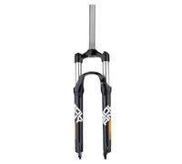 DHNCBGFZ 26"/27.5"/29" Mountain Bike Suspension Fork Travel 100mm 1-1/8" Straight Spring Fork Ultralight Aluminum Alloy Front Fork QR 9mm Manual Lockout(Black orange,29")
