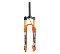 DHNCBGFZ 26/27.5/29Inch Magnesium Alloy Air Mountain Bike Suspension Fork Rebound Adjust 160mm Travel QR 9mm Tapered Steerer/Straight Steerer For XC/AM Bike(Orange straight RL,27.5in)