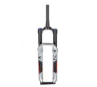 DHNCBGFZ 26/27.5inch Travel 140mm MTB Air Suspension Fork 1 1/8 Straight/Tapered Tube QR 9mm Rebound Adjust Bike Forks(Silver Black,26 ”Tapered)