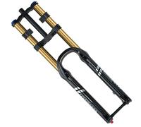 DHNCBGFZ 27.5 29inch Downhill Mountain Bike Suspension Fork 1-1/8" Straight/Tapered Double Shoulder Air Fork Thru Axle 15x110mm Travel 180mm Rebound Adjustable(29" Black,Straight)