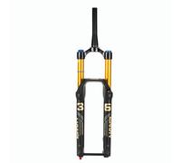 DHNCBGFZ 27.5/29Inch Mountain Bike Air Suspension Fork 15 * 110mm Thru Axle 1-1/8" Straight/Tapered Rebound Adjust 140MM Travel Front Fork Manual Lockout(Gold Tapered,29in)