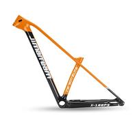 DHNCBGFZ 27.5er 29er Carbon Fiber Mountain Bike Frame 15''/17''/19'' Disc Brake Frame 12 * 148mm Thru Axle Boost Frame Semi-internal Routing XC(Orange,29 * 17")