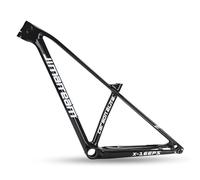 DHNCBGFZ 27.5er 29er Carbon Fiber Mountain Bike Frame 15''/17''/19'' Disc Brake Frame 12 * 148mm Thru Axle Boost Frame Semi-internal Routing XC(Black,27.5 * 17")