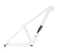 DHNCBGFZ 27.5er 29er Carbon Fiber Mountain Bike Frame 15''/17''/19'' Hardtail Bike Frame Disc Brake Frame Thru Axle 12 * 142mm Internal Routing(White,29 * 17")