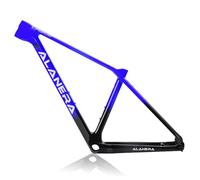 DHNCBGFZ 29er Mountain Bike Frame XS/S/M/L Carbon Fibre Frame Off-Road Disc Brake Frame 12 * 148mm Thru-Axle Boost Frame BB92mm Internal Routing XC/AM/DH(Blue,XS)