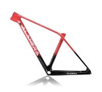 DHNCBGFZ 29er Mountain Bike Frame XS/S/M/L Carbon Fibre Frame Off-Road Disc Brake Frame 12 * 148mm Thru-Axle Boost Frame BB92mm Internal Routing XC/AM/DH(Red,S)