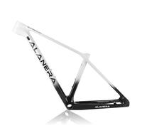 DHNCBGFZ 29er Mountain Bike Frame XS/S/M/L Carbon Fibre Frame Off-Road Disc Brake Frame 12 * 148mm Thru-Axle Boost Frame BB92mm Internal Routing XC/AM/DH(White,L)